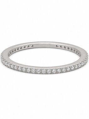 Freida Rothman All Pavé Stack Ring Silver Size 9 - NWT $125 MSRP